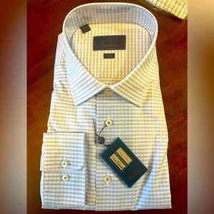 David Donahue Men’s Trim Fit Dress Shirt 17.5 34/35 Nordstrom $135